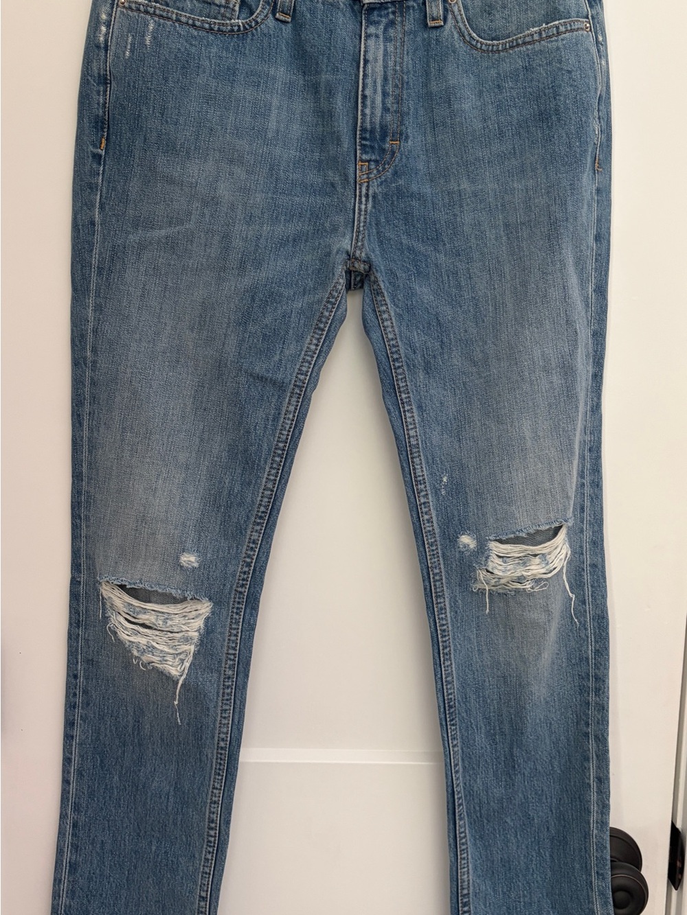 IRO Women’s Light Blue Distressed Skinny Jeans